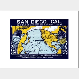 1913 San Diego California Posters and Art